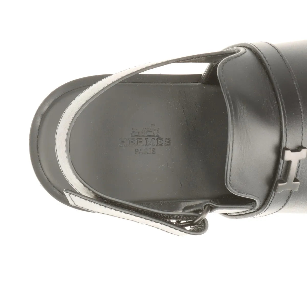 Hermès Constance Leather Sandal Black