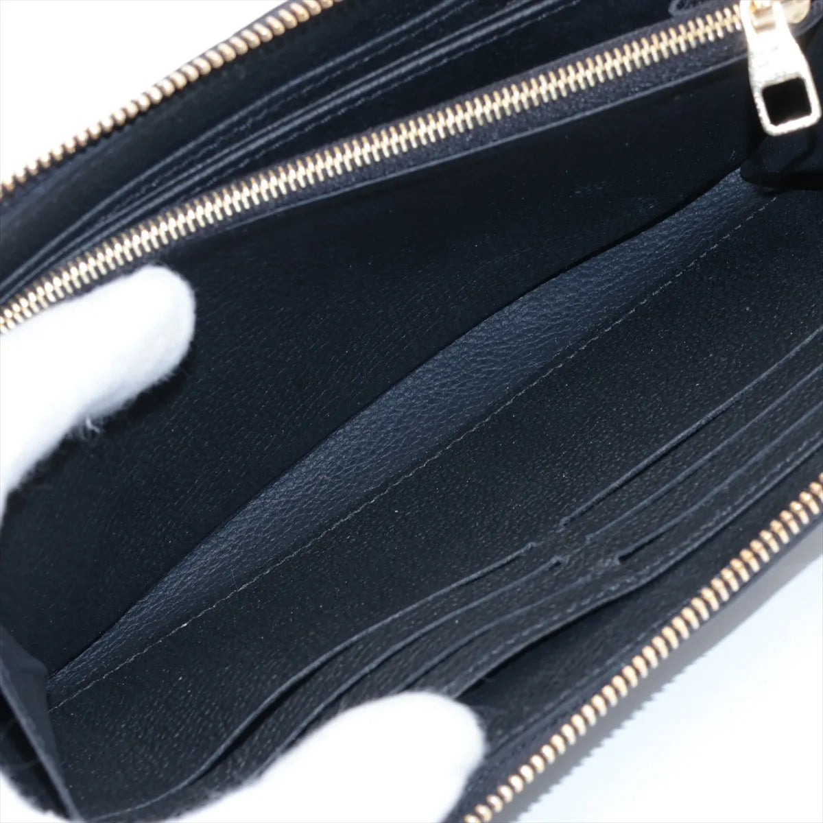 Louis Vuitton Monogram Empreinte Zippy Wallet Black