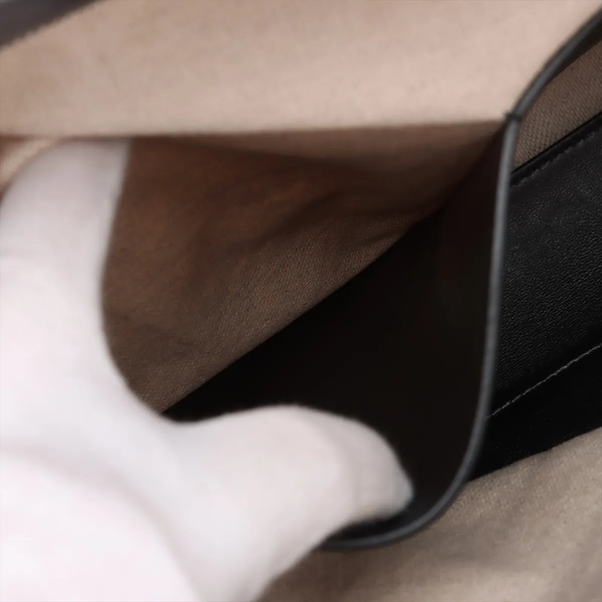 Bottega Veneta Vintage Canvas Leather Shoulder Bag Beige