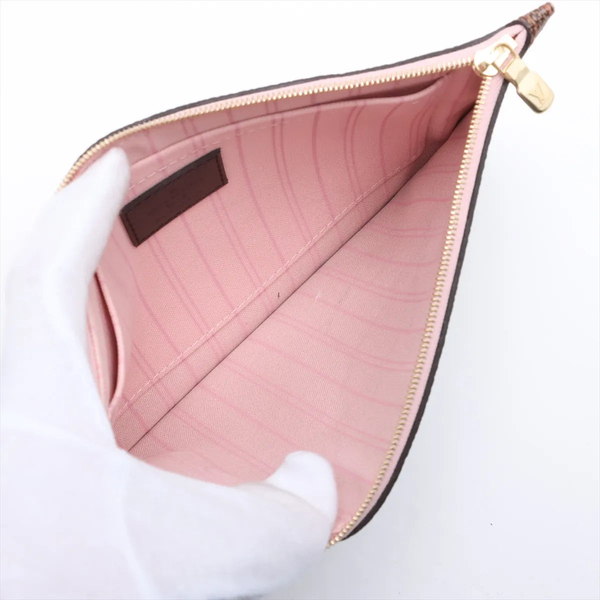 Louis Vuitton Damier Ebene Neverfull MM Rose Ballerine