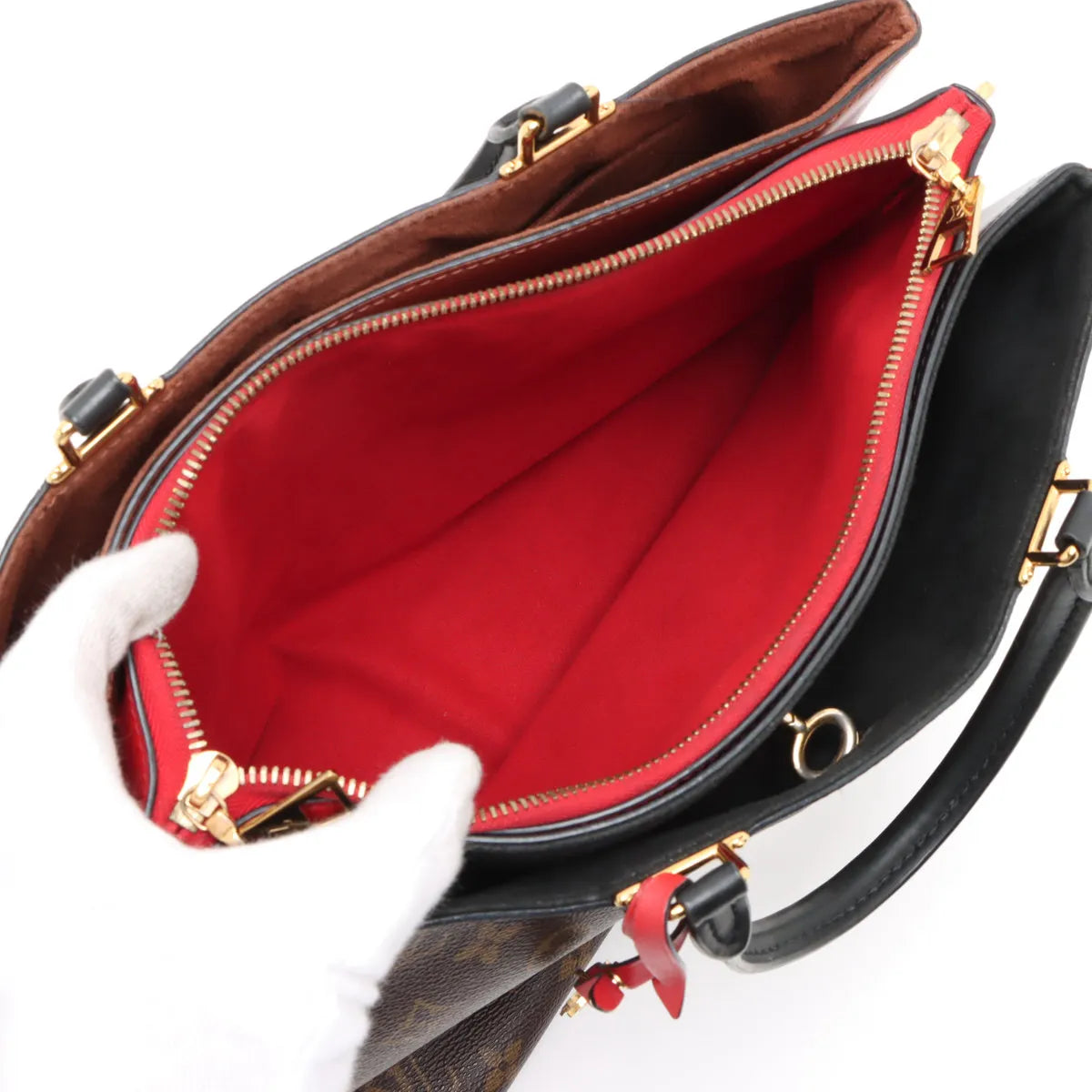 Louis Vuitton Monogram Millefeuille Shoulder Bag Cerise x Brown