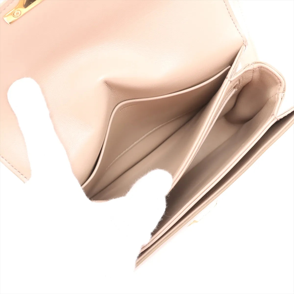 Celine Triomphe Leather Half-moon Shoulder Bag Beige