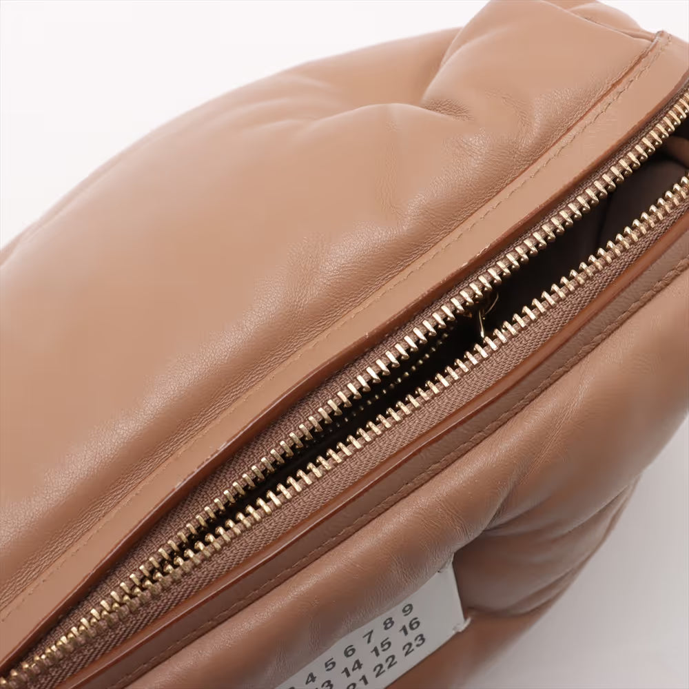 Maison Margiela Glam Slam Leather Shoulder Bag Beige