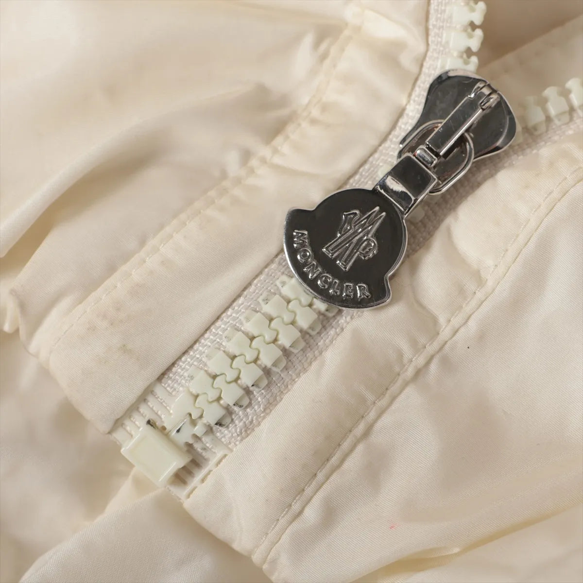 Moncler Ruffle Nylon Jacket Ivory