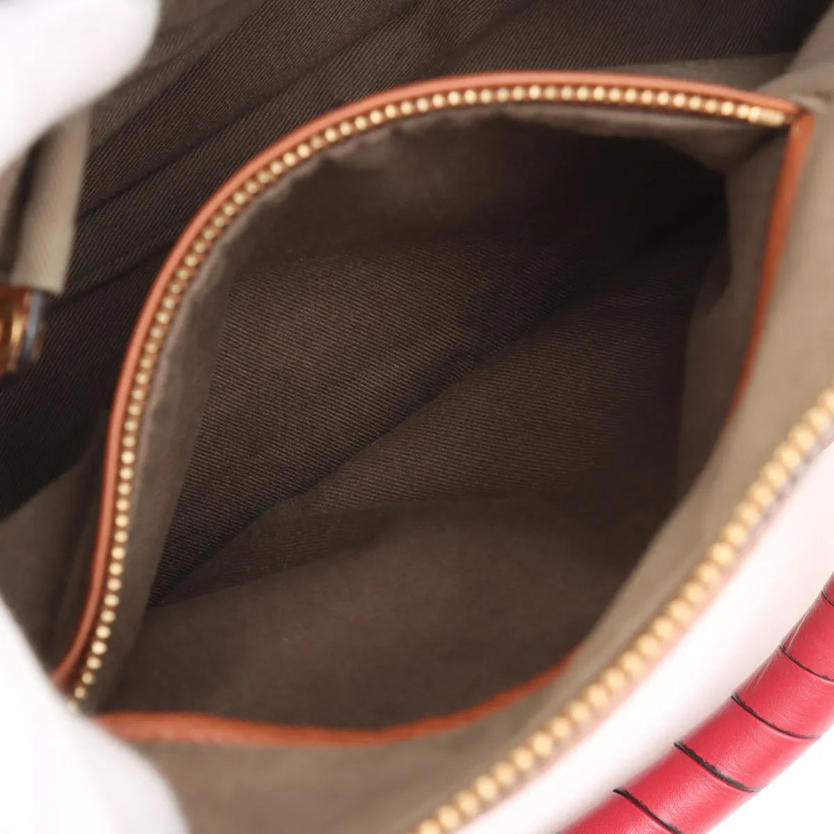 Chloe Marcy Leather Two-Way Handbag Brown x Pink