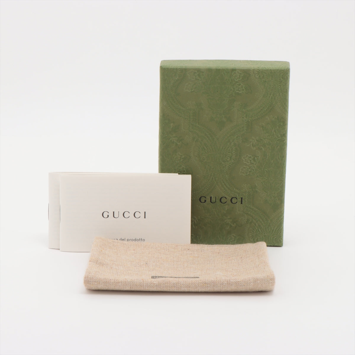 Gucci GG Rhombus Leather Card Case Blue