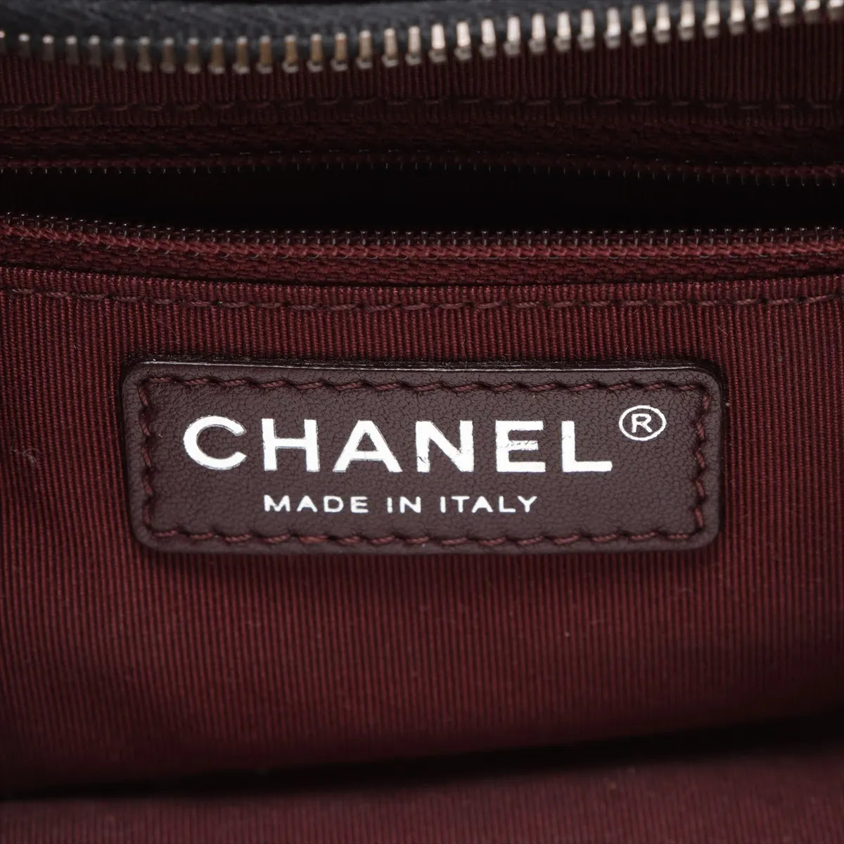 Chanel Matelasse and Slant Stiching Lambskin Chain Shoulder Bag Black
