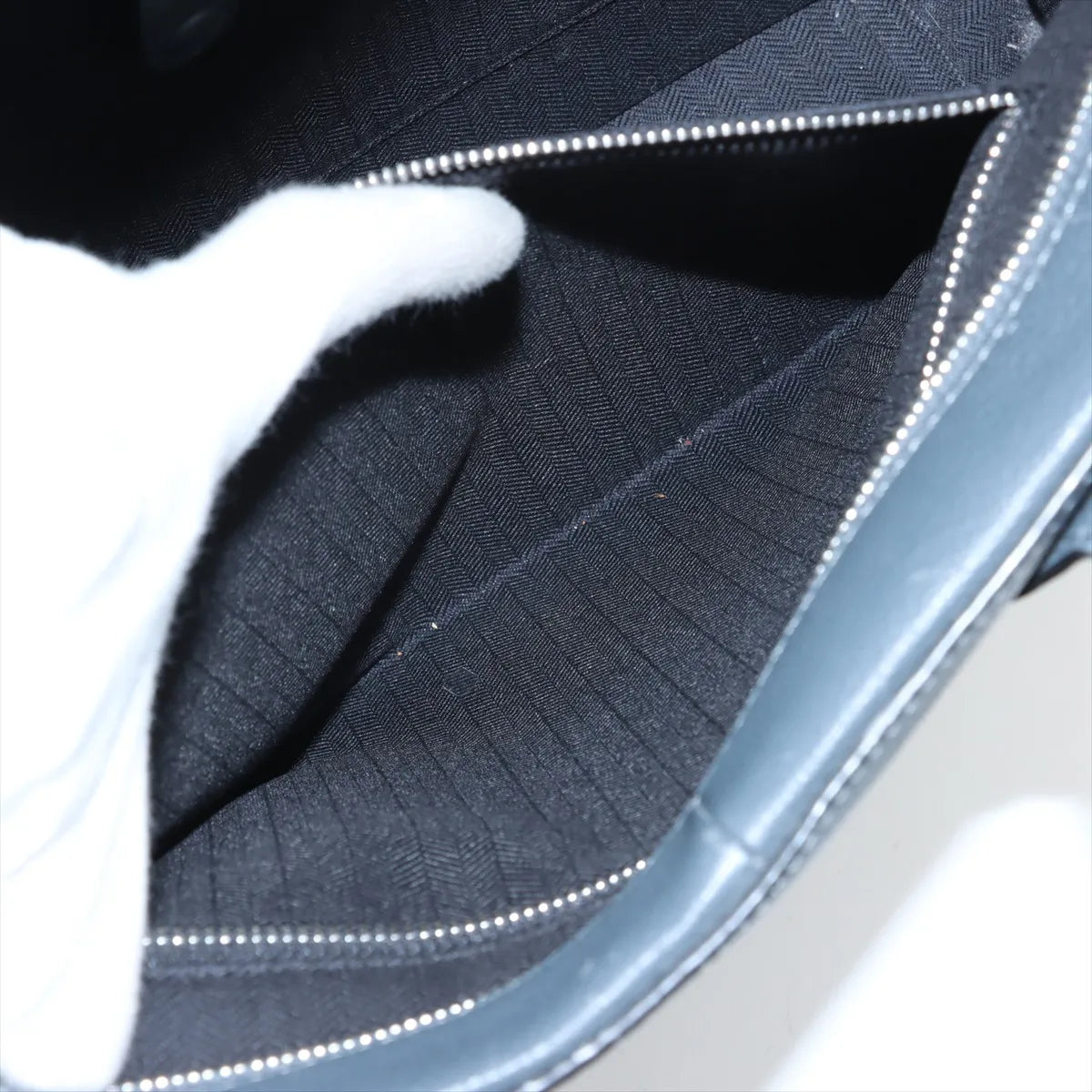 Loewe Goya Leather Two-Way Business Bag Gray