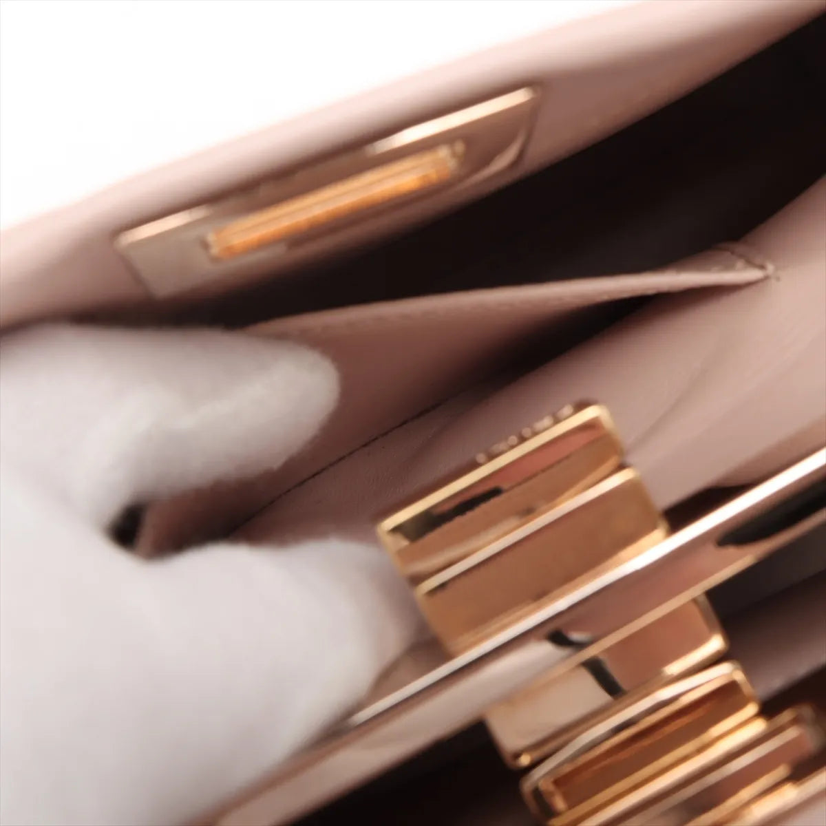 Fendi Mini Peekaboo Leather Studs Two-Way Handbag Pink