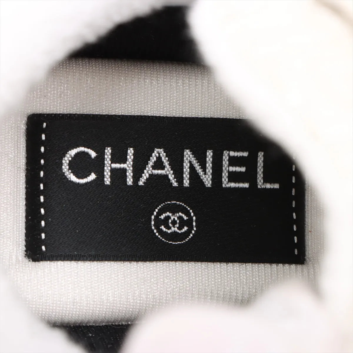 Chanel CC Logo Suede x Fabric Sneakers Ivory x White