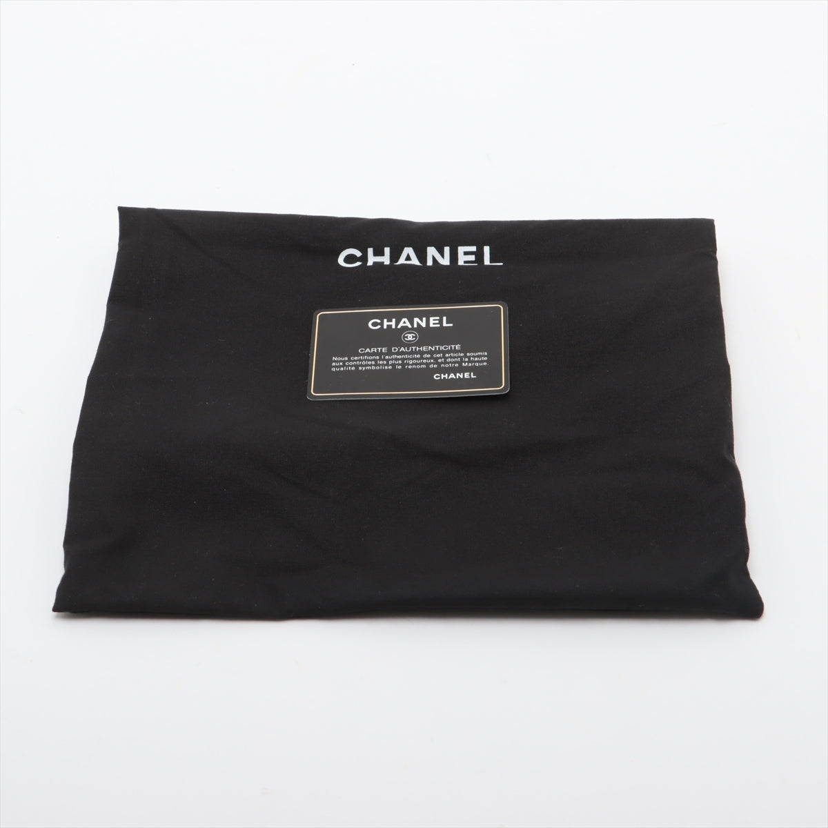 Chanel CC Logo V Stitch Caviar Skin Clutch Bag Beige