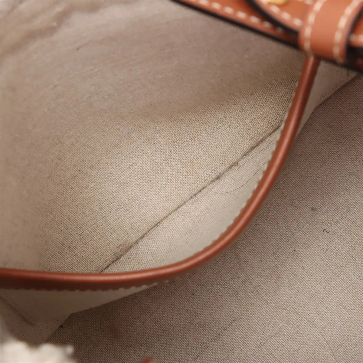 Celine Triomphe Small Cabas Two-Way Handbag White x Green