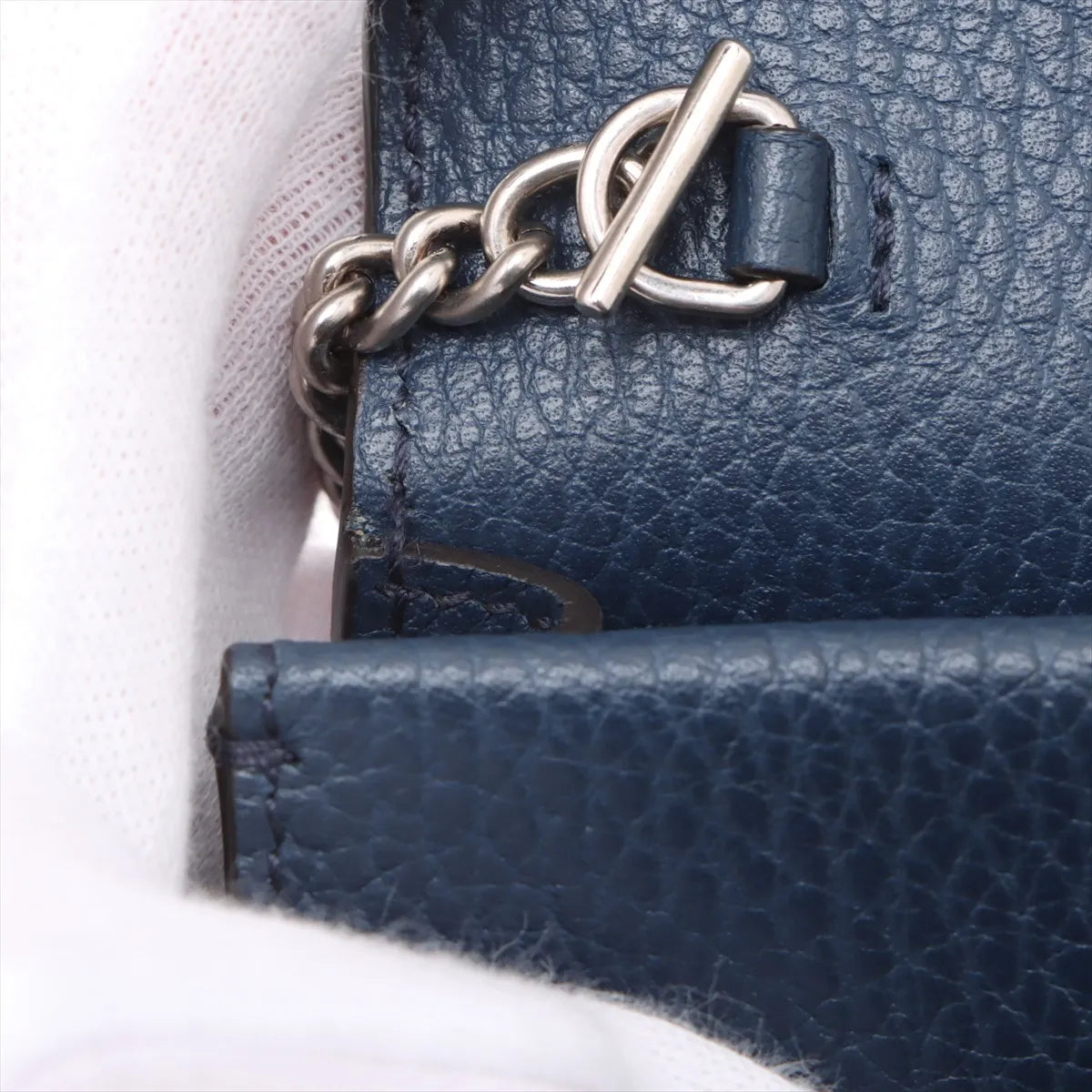 Gucci Dionysus Leather Chain Shoulder Bag Navy Blue