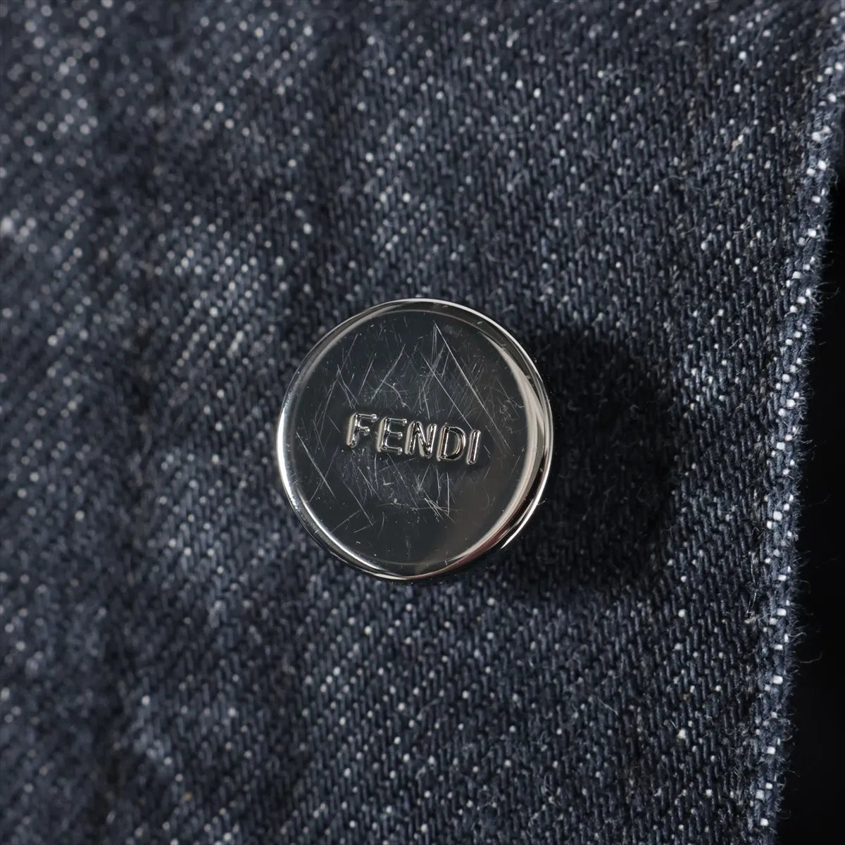 Fendi Cotton Denim Jacket Navy x Black