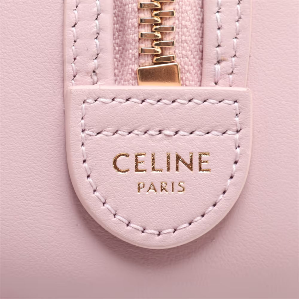 Celine Triomphe Mini Boston Leather Two-Way Handbag Pink