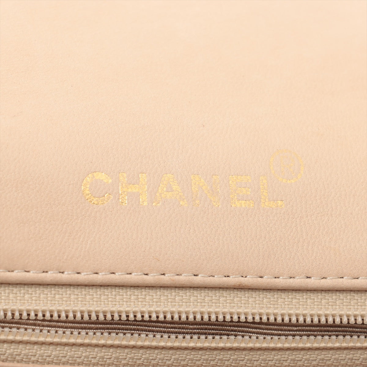 Chanel Matelasse Lambskin Single Flap Single Chain Bag Beige