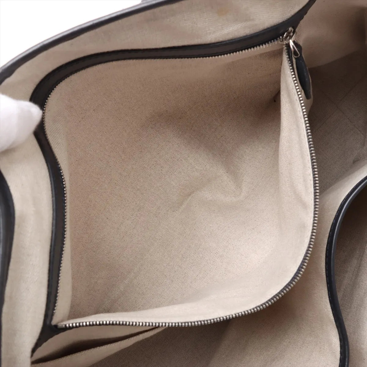 Berluti Calligraphy Canvas Leather Tote Bag Navy Blue