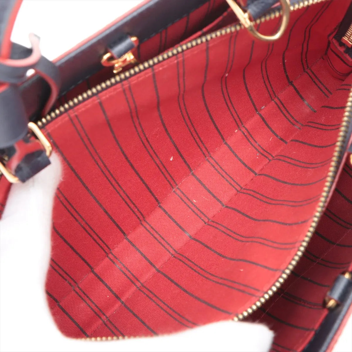 Louis Vuitton Monogram Empreinte Montaigne BB Marine Rouge