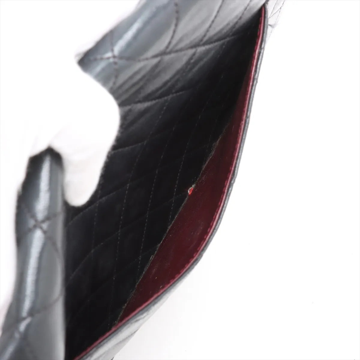 Chanel CC Logo Matelasse Lambskin Double Flap Double Chain Bag Navy Blue