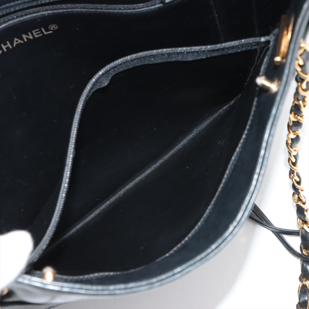 Chanel Matelasse Lambskin Chain Shoulder Bag Black