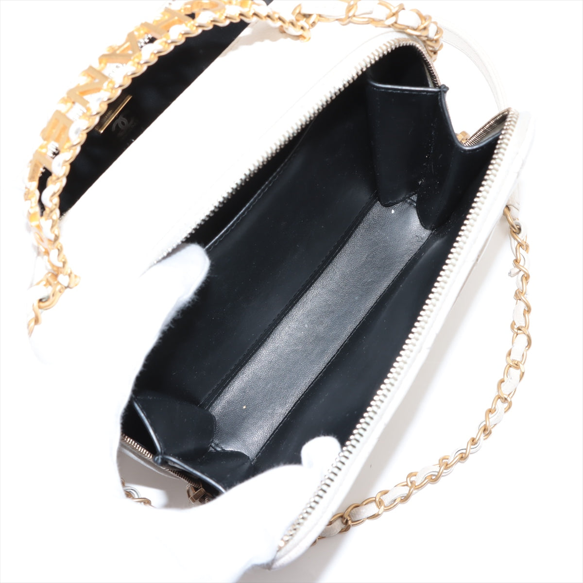 Chanel CC Logo Matelasse Caviar Skin Two-Way Camera Bag White * PREORDER *
