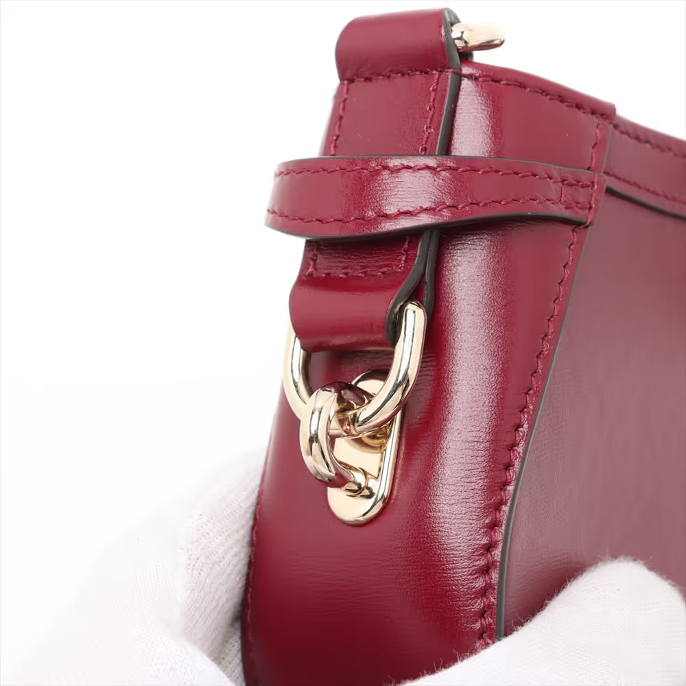 Gucci Moonside Leather Shoulder Bag Red