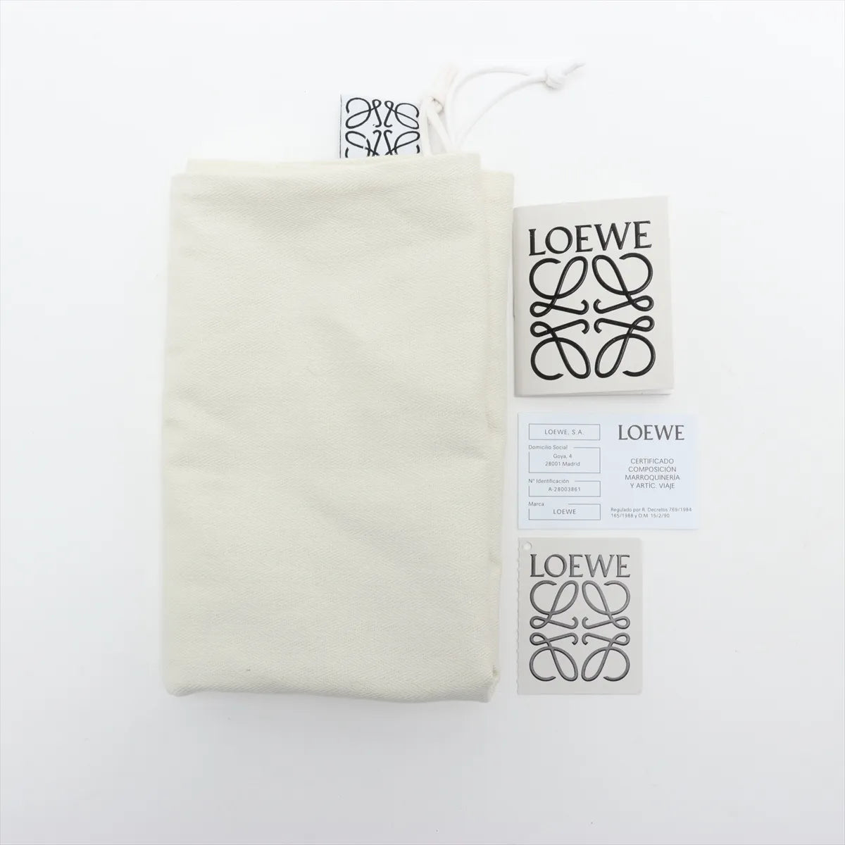 Loewe Hammock Compact Raffia Leather Shoulder Bag White x Beige