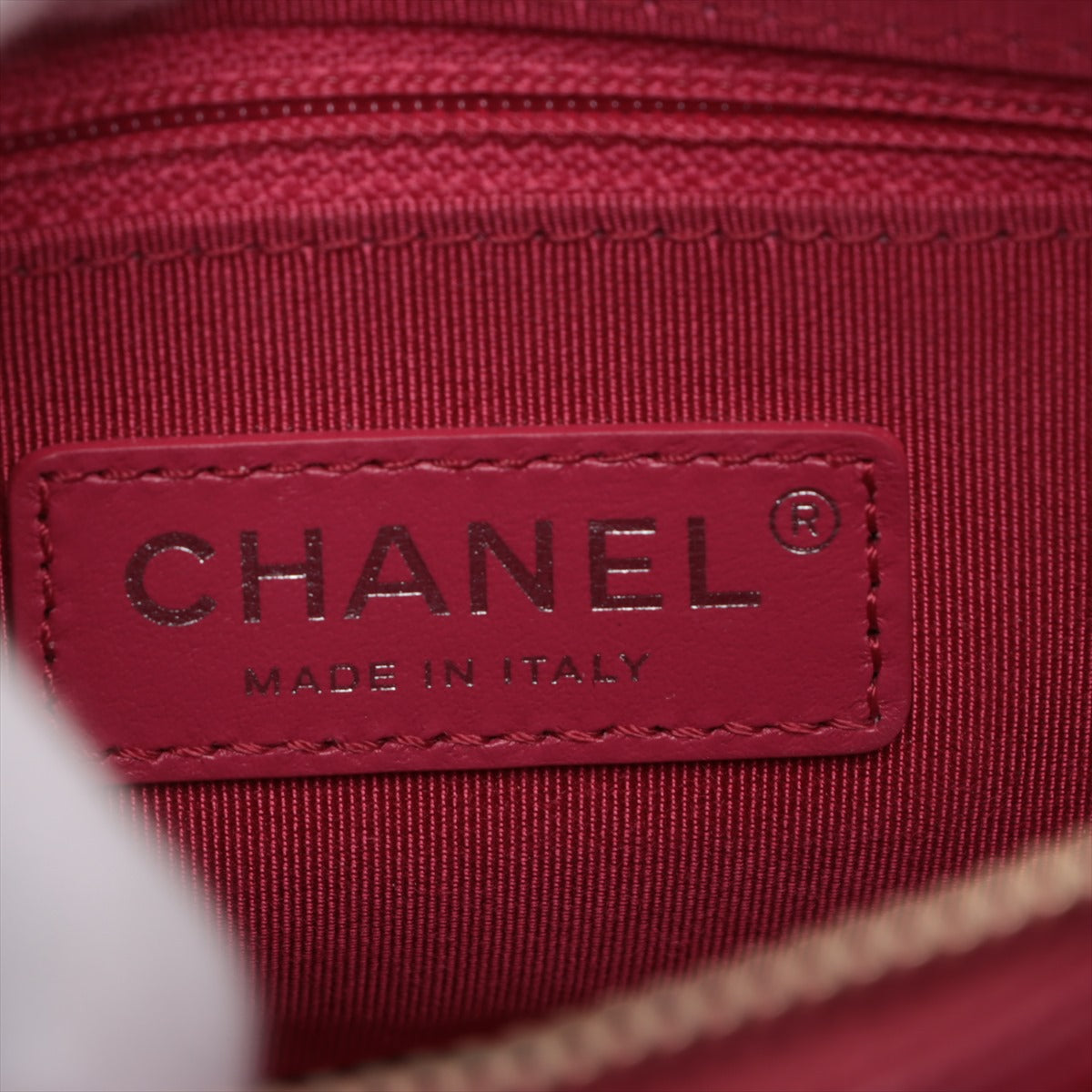 Chanel Gabrielle Doo Tweed x Leather Chain Shoulder Bag Red * PREORDER *