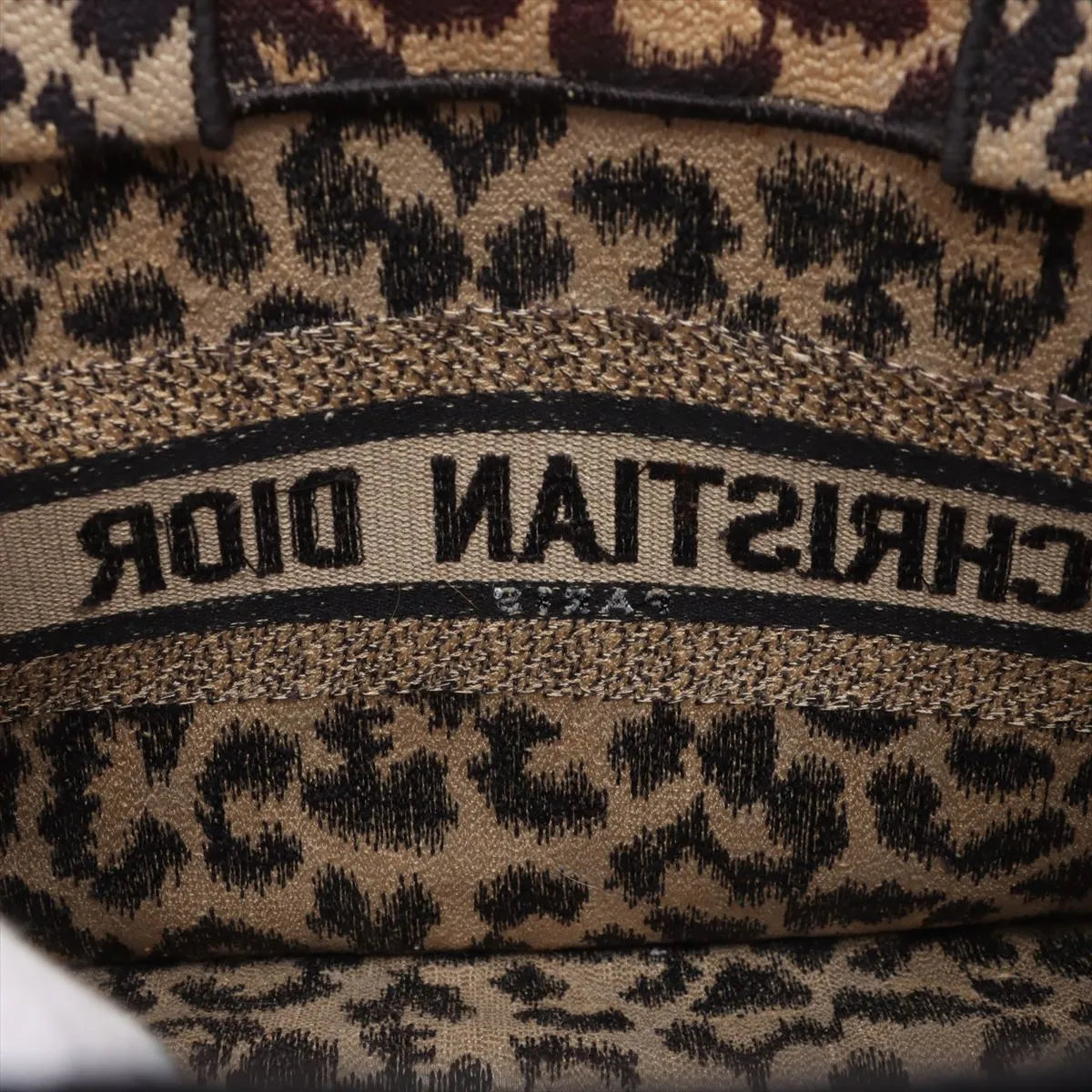 Christian Dior Leopard Small Canvas Book Tote Bag