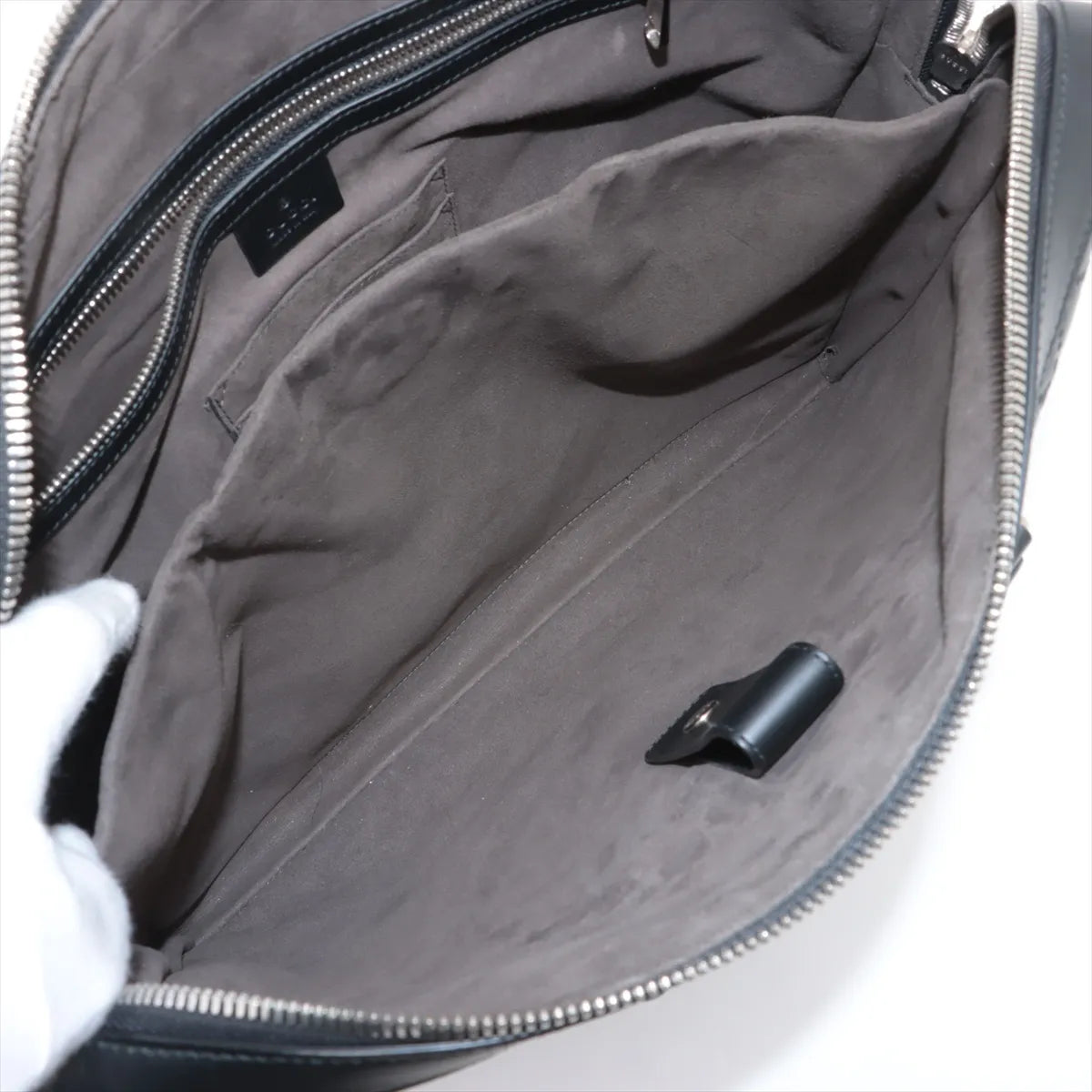 Gucci Guccissima Leather Two-Way Business Bag Black