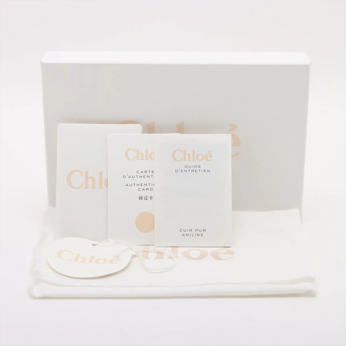Chloe Alphabets Leather Long Wallet Pink