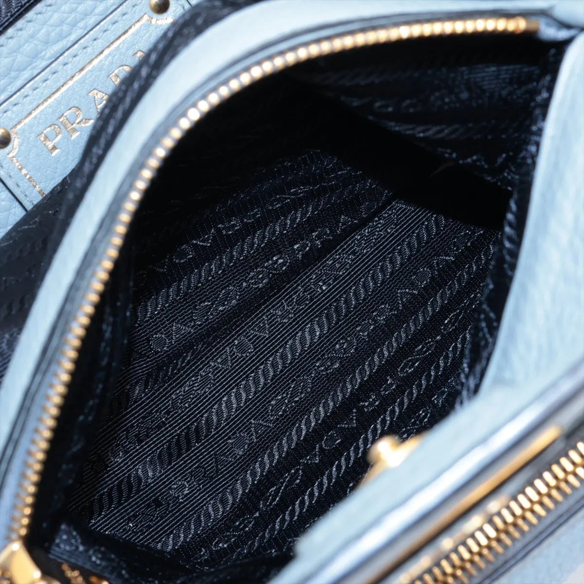 Prada Leather Tote Bag Blue