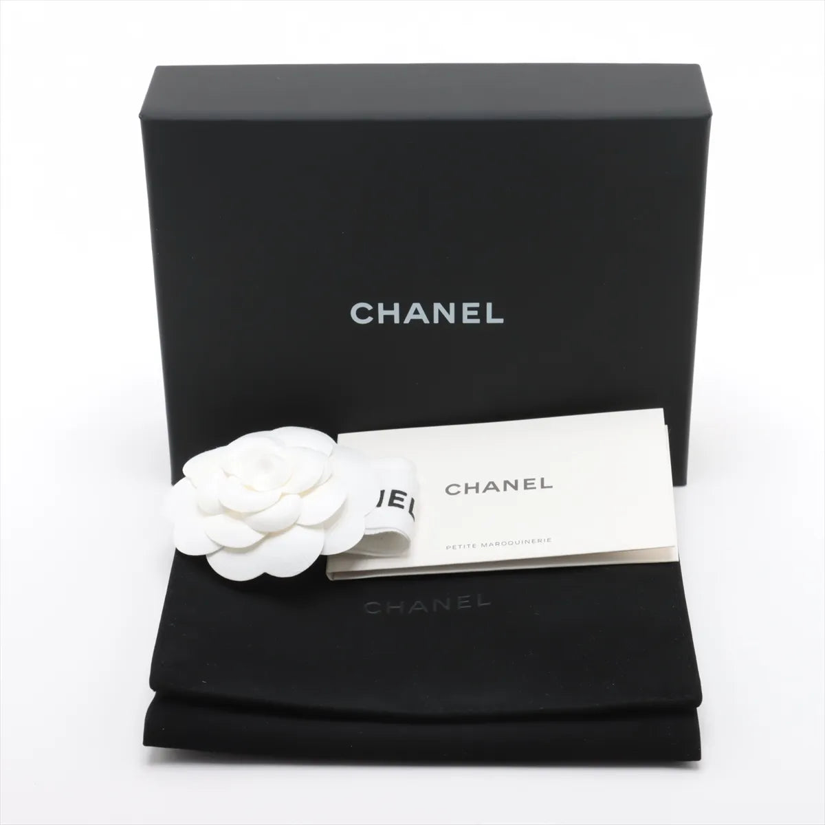 Chanel CC Logo Matelasse Caviar Skin Wallet Black