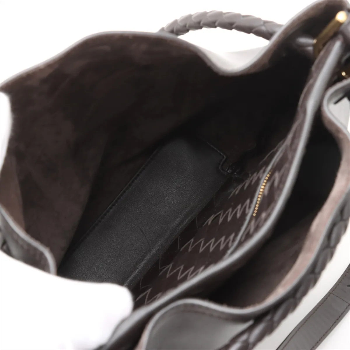 Bottega Veneta Andiamo Leather Two-Way Bucket Bag Brown