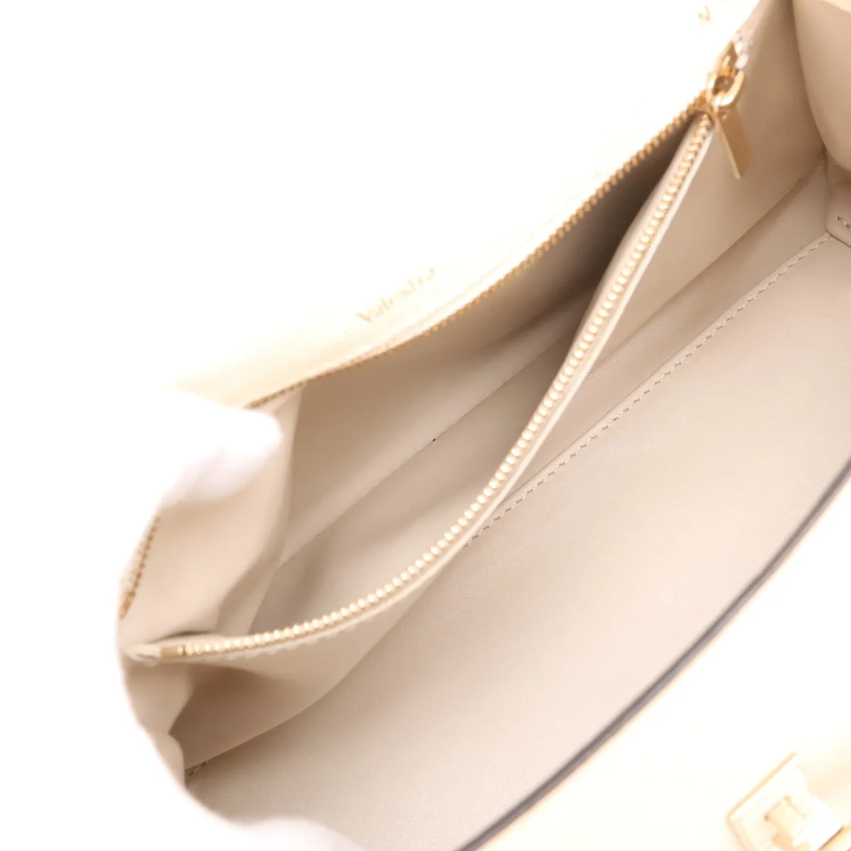 Valextra Medium Iside Leather Two-Way Handbag Beige