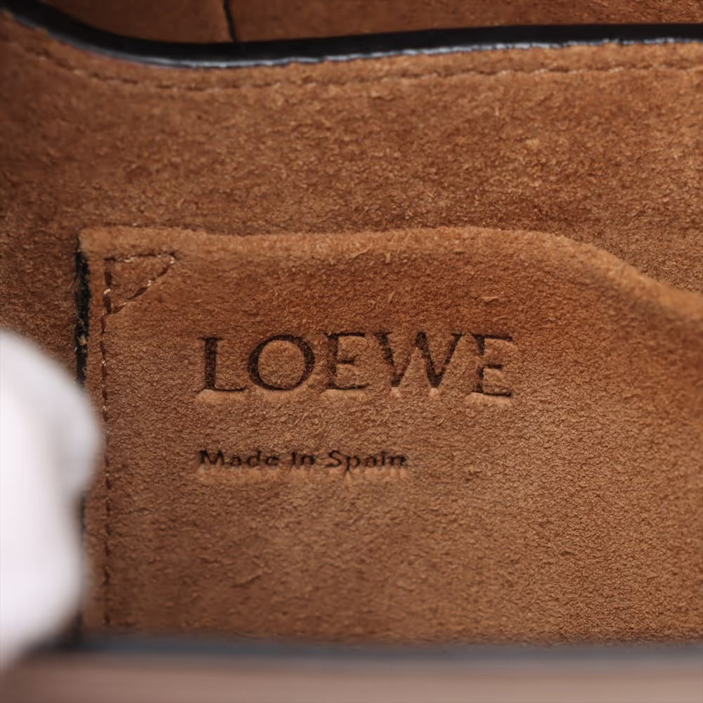 Loewe Gate Small Leather Shoulder Bag Brown x Gray