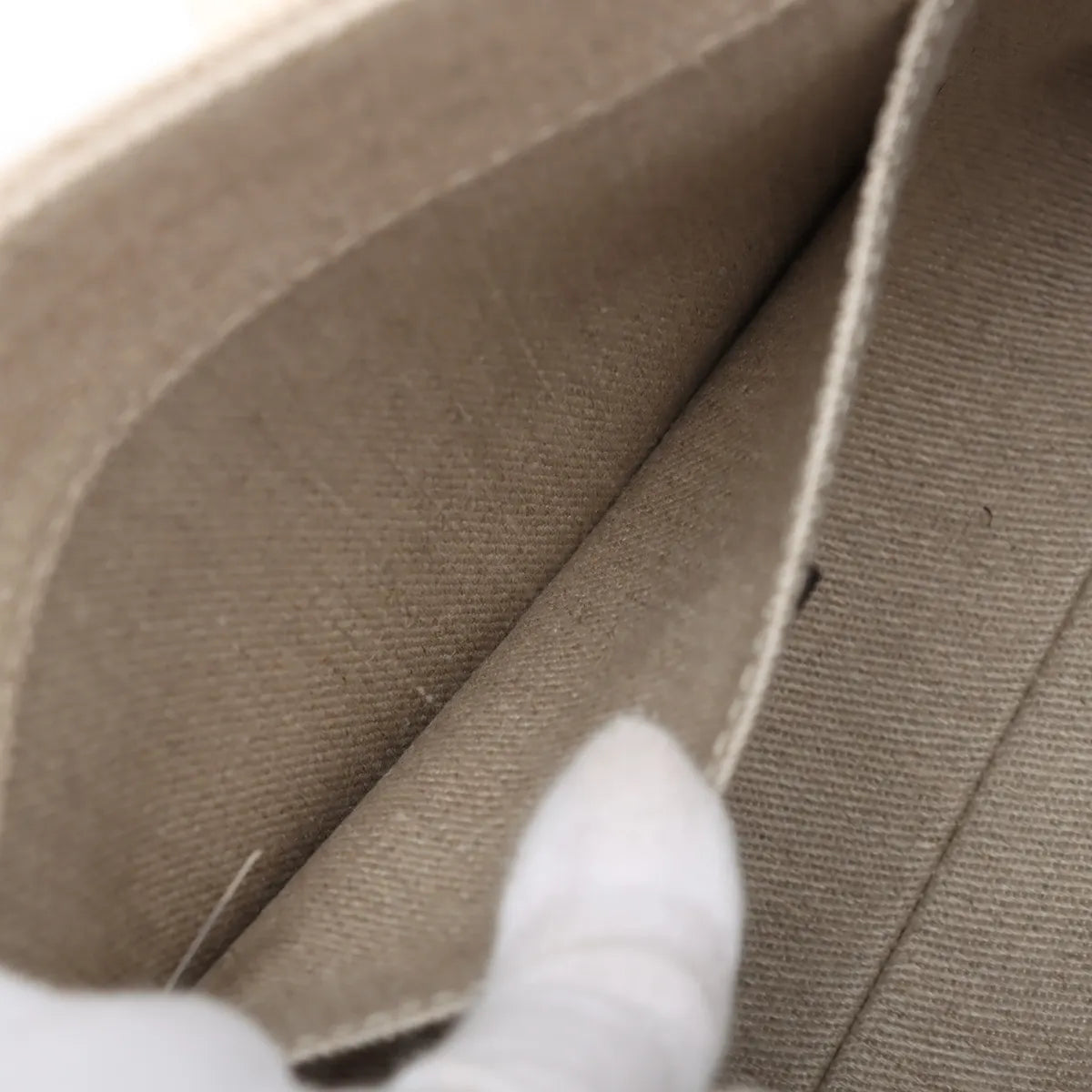 Chloe Woody Small Canvas Leather Two-Way Handbag Beige x Black