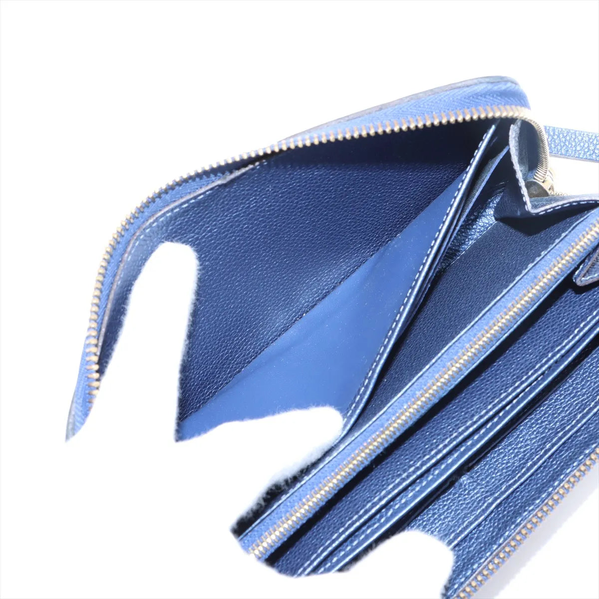 Louis Vuitton Momogram Empreinte Zippy Wallet Denim Blue