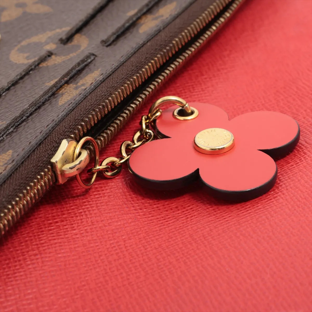 Louis Vuitton Monogram Emilie Long Wallet Poppy Red