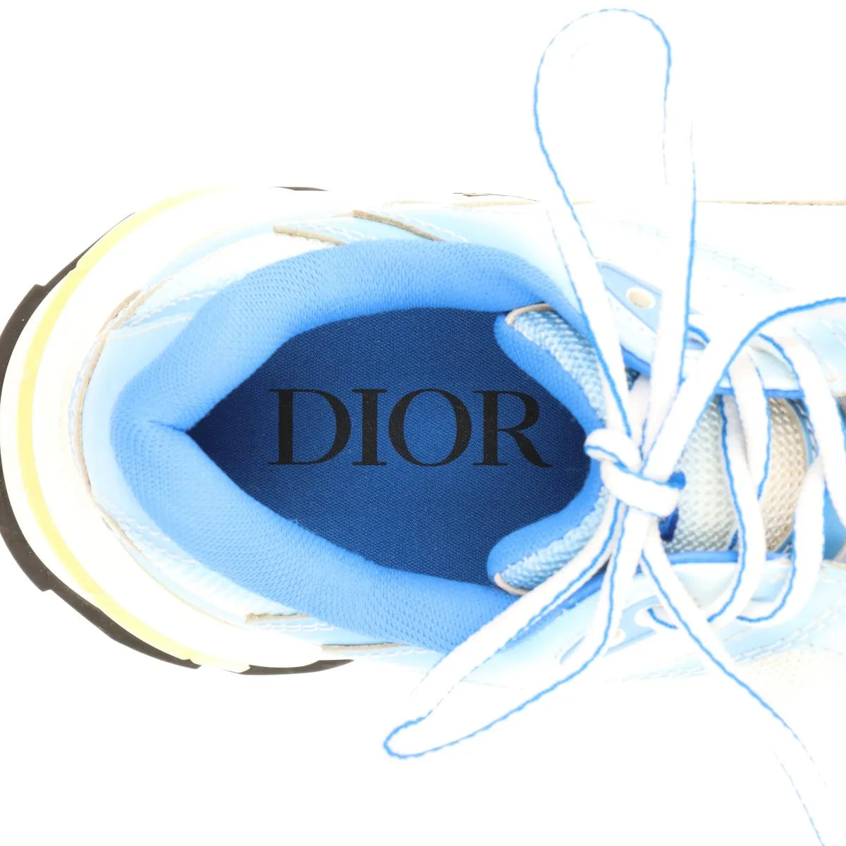 Dior CD1 Leather Fabric Men's Sneakers Blue x White
