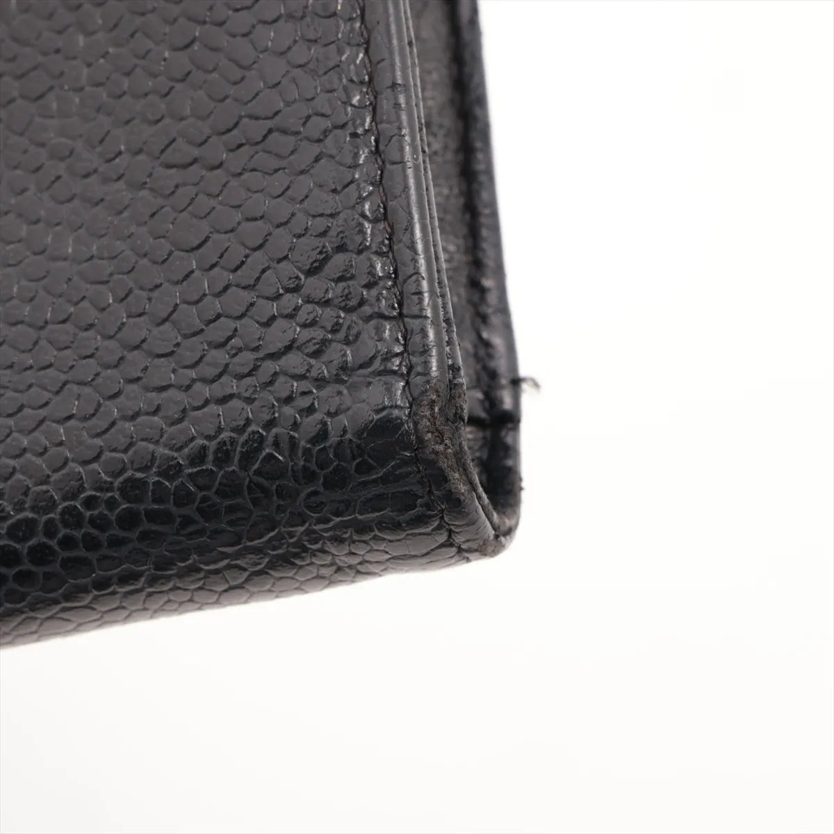 Chanel CC Logo Caviar Skin Long Wallet Black