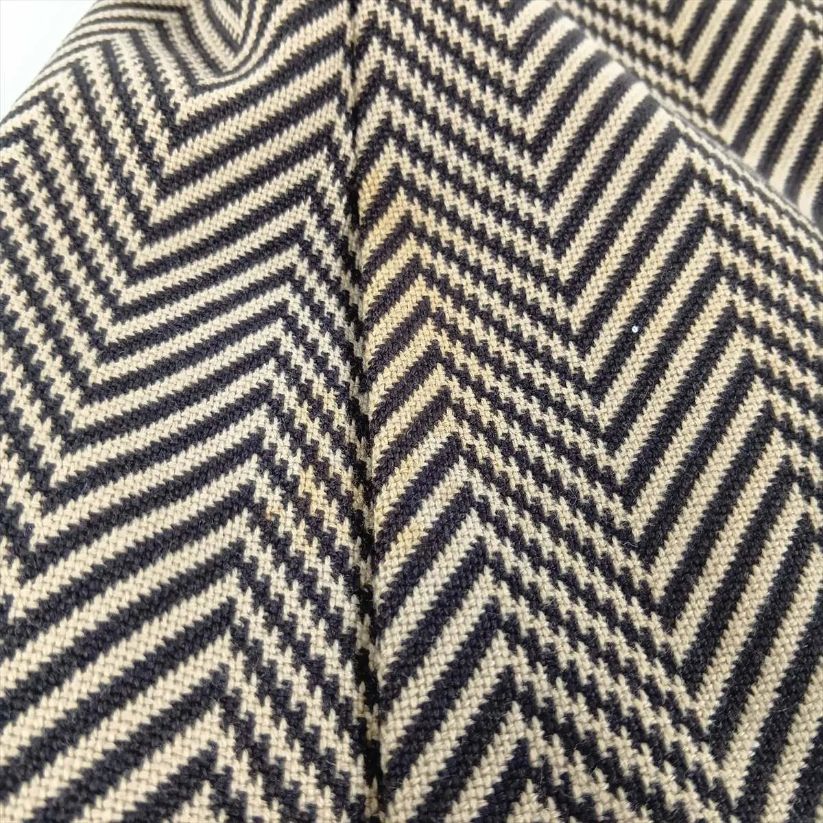 Celine Chevron Wool Coats Brown
