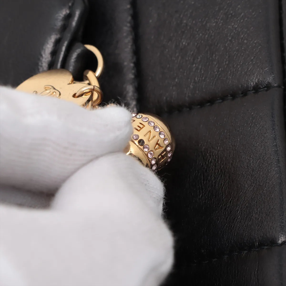 Chanel Chocolate Bar Lambskin Charm Chain Shoulder Bag Black *PREORDER*