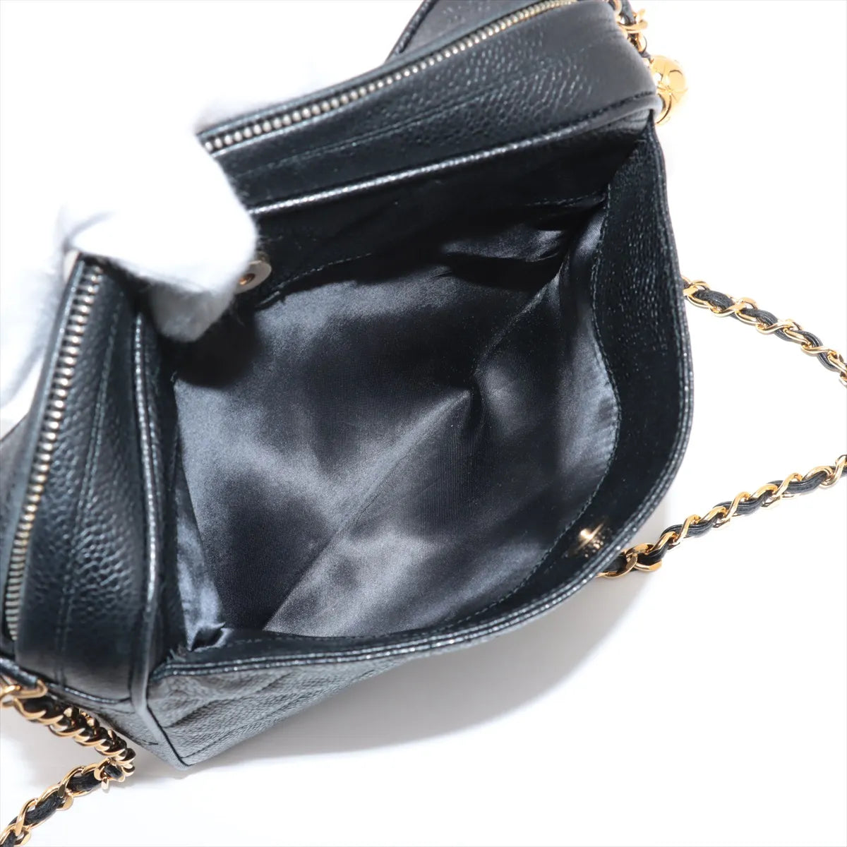 Chanel Matelasse Caviar Skin Chain Shoulder Bag Black