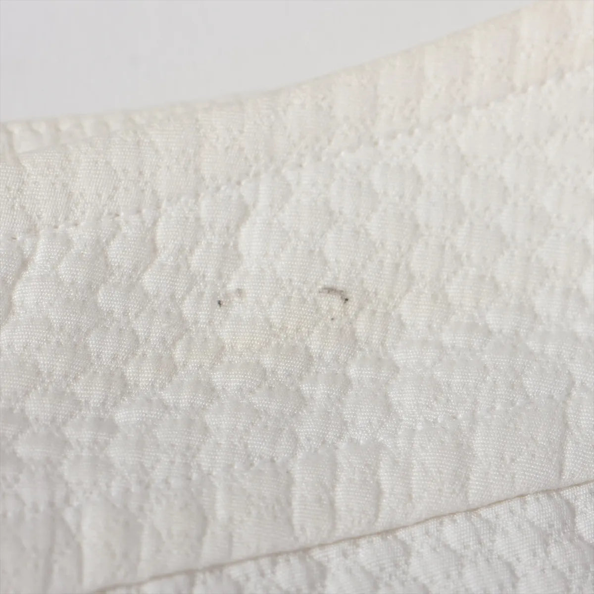 Chanel CC Button Cotton Skirt White