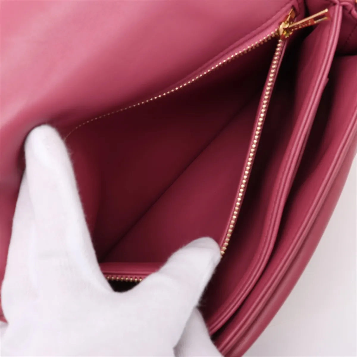 Loewe Puffer Leather Chain Shoulder Bag Pink