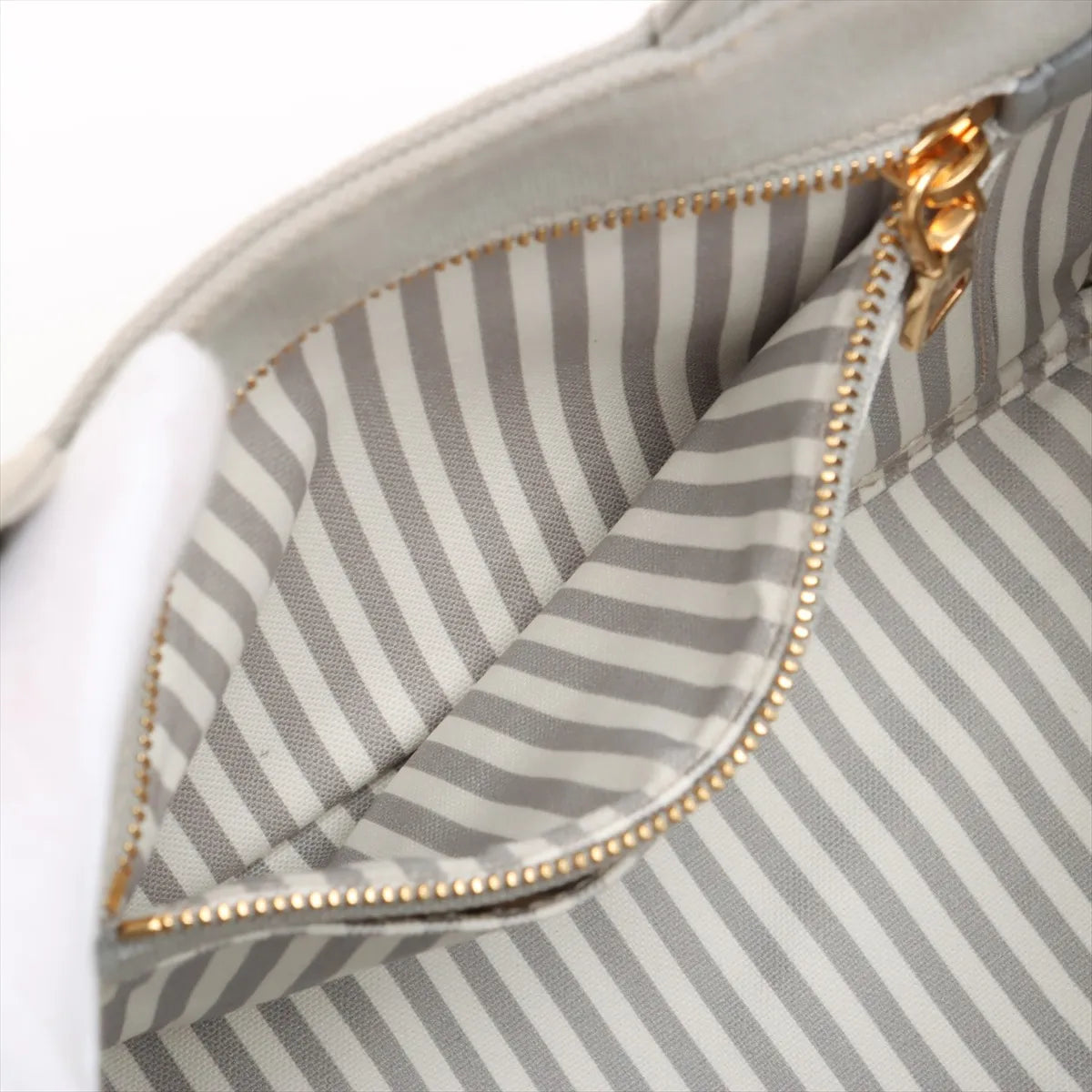 Prada Canapa Canvas Two-Way Handbag Gray