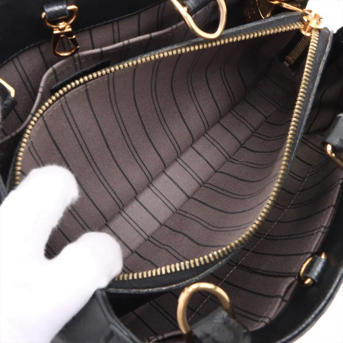 Louis Vuitton Monogram Empreinte Montaigne BB Black