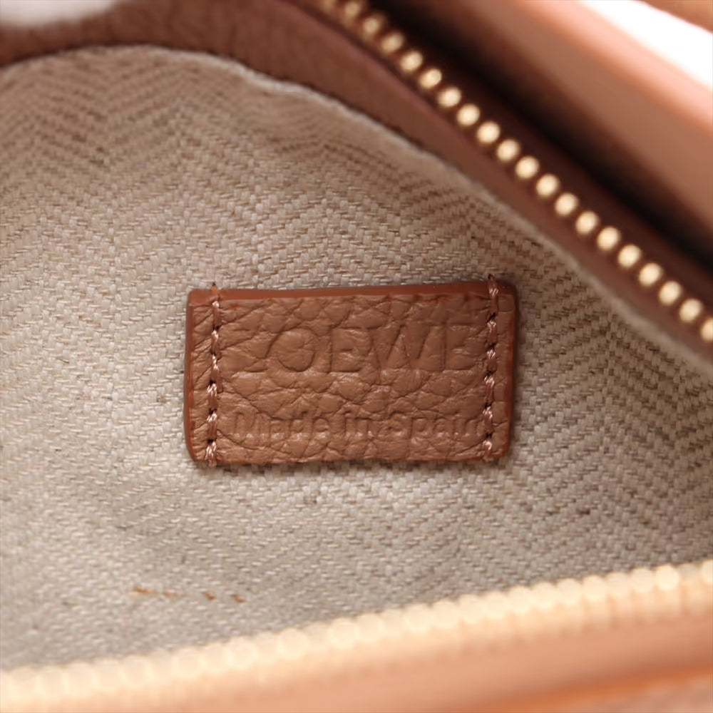 Loewe Mini Puzzle Leather Two-Way Shoulder Bag Beige