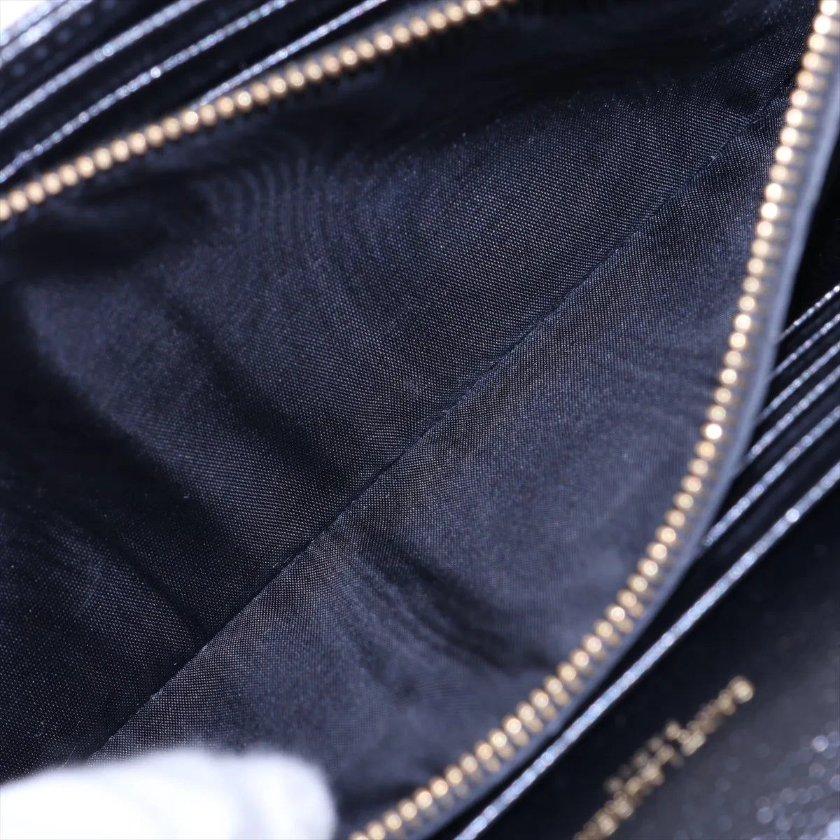 Saint Laurent Paris Cassandre Leather Wallet on Chain Black